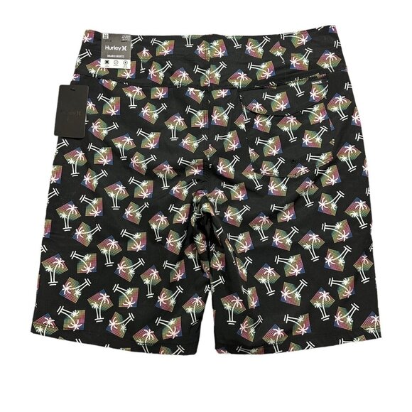 Hurley Mens Size 32 Black Palm Tree Only Gradient Swim Board Short NWT - Picture 4 of 7